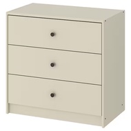 GURSKEN Ikea Chest of 3 drawers/Drawer Cabinet/Storage Organizer, color light beige, 69x67 cm