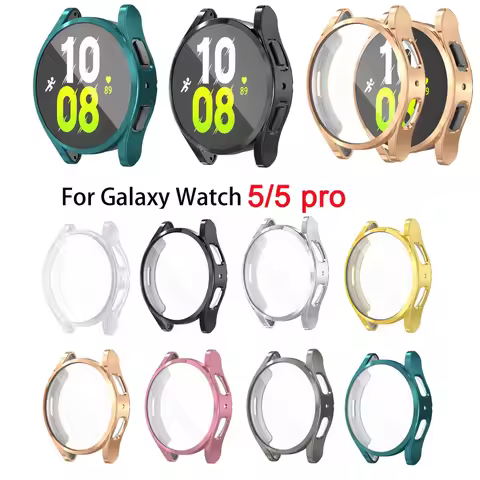 TPU Case for Samsung Galaxy watch 5 40mm 44mm watch5 pro 45mm soft plated shiny Slim Full Cover