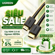 [VAT included] Ugreen HD104 HDMI 2.0 Cable Supports 4K60hz Bandwidth 18 Gbps Gold Plated Plug |