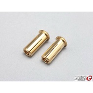 Yokomo - RP-054A - Racing Performer 24K Gold Europian Plug Set Φ5mm (2pcs) For ESC to Battery