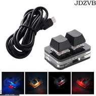 JDZVB Copy Paste Keypad, Acrylic Mini Custom Mini 2 Key Keypad, Hot Swap Red Switch Mechanical Key I