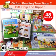 (In Stock) พร้อมส่ง หนังสือหัดอ่านภาษาอังกฤษ Oxford Reading Tree Stage 2  48 Books + Free audio + Free Oxford Dictionary