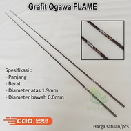 90cm Ogawa Flame Graphite Tip - Blank That Can Be Used For Custom Super Strong Quality Pool Or Pool Top