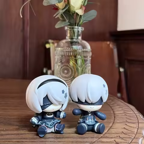 Genuine NieR:Automata Animation Game Peripheral Toys Fridge Magnets 2B 9S Action Figures Model Dolls