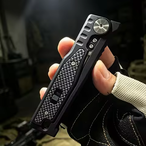 New RE-M OTF Tech Knife D2 Blade Nylon with fiber Handle Pocket Knife Multi Functional EDC Tools Uti