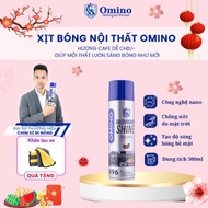 Xịt Dưỡng Bóng Nội Thất Ghế Da Ô Tô Hương Cafe OMINO M96 500ml - Mùi Hương Dịu Nhẹ