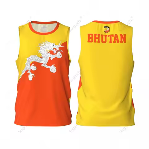 Bhutan Flag Men Basketball Sports Running Fitness Multifunction Sleeveless tshirt Exclusive Custom N