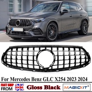 All Black GT Front Grille Grill For Mercedes Benz X254 GLC300 Sport Model 2023-2024 car accessories