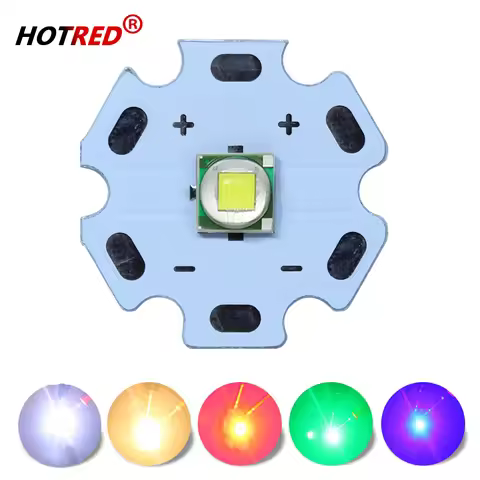 XMLL T6 5050 LED 5W-10W U2 Cold Warm White10000K Red Green Blue UV Purple16mm 20mm25mm PCB 3V 3.6V D