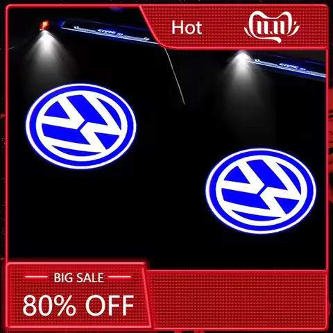 For VOLKSWAGEN VW 2PCs LED Welcome Projector Light Door Lamp For VW Golf 5 6 7 7N Touran CC Passat M