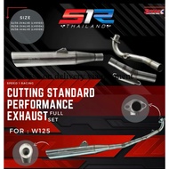 (S1R) THAILAND X GL RACING CUTTING STANDARD PERFORMANCE EXHAUST FULL SET FOR WAVE 125