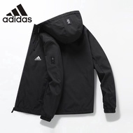 adidas Jaket lelaki  outdoor windproof and waterproof Hooded jacket Men's Good Quality Waterproof SS 60