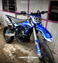 Decal KLX Gordon biru desain KLX elegan