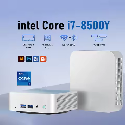 New Intel Core i7 8500Y Mini PC Windows 10 12GB LPDDR3 1TB 2TB M.2 SSD Gaming Pc WIFI 6 BT4.2 4K HD 