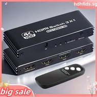 -Compatible Switch 3 in 1 with IR Remote Control 4K/120Hz, 1080P/240Hz 3D, HDR for , , TV, DVD