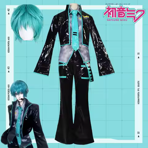 Anime Mikuo Male version Cosplay Costume Green Color Any Size Custom Made Full Set Perfect Custom bl