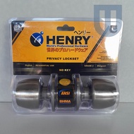 HENRY Stainless Steel Door Lock Set NO KEY Bathroom Privacy Door knob