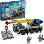 LEGO City Great Vehicles Mobile Crane Truck Toy Building Set 60324 - Construction Vehicle Model Feat