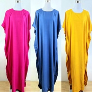 PEMBORONG KAFTAN KELAWAR COTTON CANDY/ BAJU KELAWAR COTTON KOSONG/ BAJU TIDUR KELAWAR CORAK PLAIN EKSKLUSIF