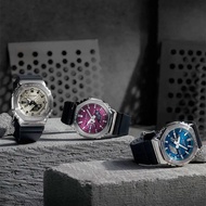 GBM-2100A-8B silvery series metal octagonal watch G-STEEL Sports Resin watch strap Metal shell resin