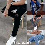 Men's Ripped Jeans/ Plain Soft Jeans Slimfit Streetwear