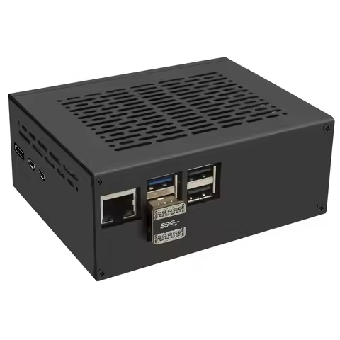 Geekworm X1100-C1 Metal Case for Raspberry Pi 5 & X1100 2.5" SATA SSD Board (NOT support X1011 board