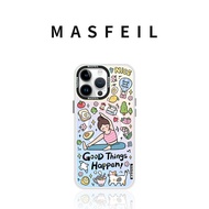 MASFEIL | เคสกันกระแทกพร้อมที่วางแม่เหล็กสำหรับ iPhone 17Promax 14Pro 16 13pm