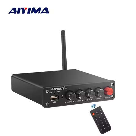 AIYIMA Audio B01 Bluetooth TPA3116D2 Subwoofer Amplifier 100W HiFi Stereo Digital 2.1 Class D Amp Ba