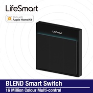 [LifeSmart] Black BLEND Smart Switch App-Controlled Smart Home Light Switch Panel