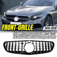 For Mercedes Benz S Class W217 C217 S63 S65 S500 S560 Coupe 2 Door 2014-2020 Chrome Silver GTR Style