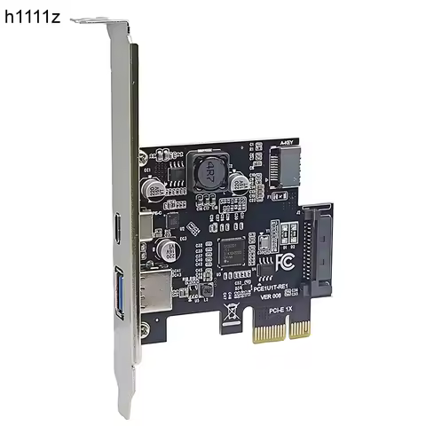 PCIE USB 3.0 + Type C + Type-E Expansion Card with SATA Power NEC720201 Chip Controller PCI Express 