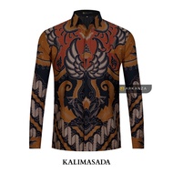 KEMEJA Original Batik Shirt With KALIMASADA Motif, Men's Batik Shirt For Men, Slimfit, Full Layer, Long Sleeve