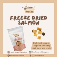 Ona & Co Freeze Dried Raw Premium Salmon Treats/Meal Topper (For Dog and Cat)