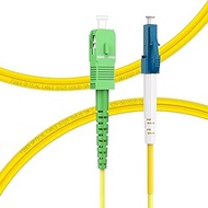 OS2 LC to SC APC Fiber Optic Internet Cable, 2M/7ft LC/UPC to SC/APC Single Mode Fiber, Simplex Leng