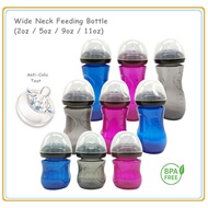 Wide Neck Feeding Bottle 2oz / 5oz / 9oz / 11oz / Wide Neck Anti-Colic Feeding Bottle / Botol Susu B