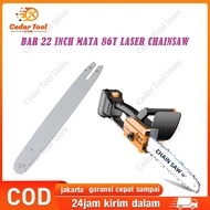 Guide Bar Chainsaw 22 inch Laser Untuk Mesin Gergaji Kayu Dan .325 Rantai Potong Chainsaw Bar senso 