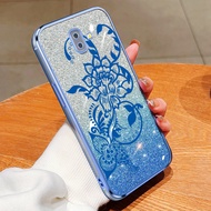 Casing for Samsung Galaxy J7 J5 J2 Prime J7 Pro J7 2017 J730 Scorpion Shaped Flower Lines Glitter Po