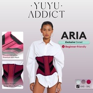 YUYUADDICT - Aria 3 Layers Latex Super Tight High Compression Core Corset Free Extension 25 Bones La