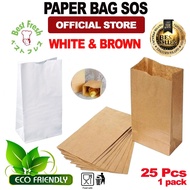 PAPER BAG sos 4" BROWN PAPER BAG sos 4" BROWN & WHITE
