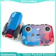 WillowWay dji Mini 2 Dron Scratch-proof Skin PVC Sticker for DJI Mavic Mini 2 Drone  Remote Controller Decal Vinyl Skins Cover