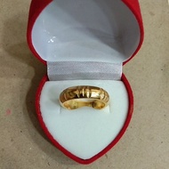 5 gram light gold bamboo ring