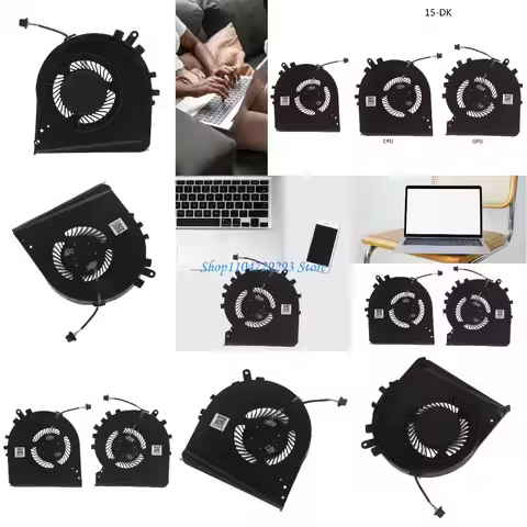 Y2GD CPU Cooler Fan Portable USB Power GPU Radiator for HP Pavilion 15-DK TPN-C141