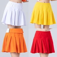 Square Dance Skirt Sailor Dance Short Skirt Latin Dance Skirt White Pure Cotton Dance Skirt Team Exe