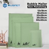 BUBBLE ENVELOPE - BUBBLE MAILER - BUBBLE PACKING HELLO Green Light 15 cm x 13 cm