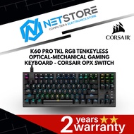 CORSAIR K60 PRO TKL RGB OPTICAL-MECHANICAL KEYBOARD - CORSAIR OPX SWITCH - CH-911D01A-NA