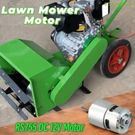 YUANQIN RS755 DC Motor, Large Torque Ball Bearing Lawn Mower Motor, Premium High Efficiency Long Sha