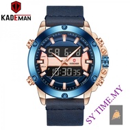 KADEMAN K806 Men's Multifunctional Calendar Double Inserts Electronic Watch Sports Waterproof Belt Watch Alloy Shell Hig