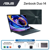 Asus ZenBook Duo UX482E-GHY411WS 2 in1 Laptop Celestial Blue | i7-1165G7 | 16GB RAM 512GB SSD | 14.0"FHD Touch | MX450 | MS Office H&amp;S 2021+Win11 | 2Y Warranty