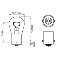 Genuine Bosch ECO P21W 24 V 21 W white hair brake light bulb
