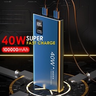 40W Powerbank 100000mAh Super Fast Charge Vooc Flash Charging HUAWEI Qc3.0 PD22.5W Mobile Power Char
